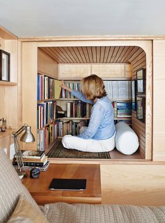 Faced with the challenge of a diminutive New York apartment in desperate need of a refresh, architect Tim Seggerman went straight to his toolbox to craft a Nakashima-inspired interior. Photo by David Engelhardt.