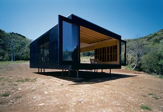 The resident, a Tokyo transplant, commissioned architect Tadashi Murai to create a fully-equipped structure that comes with its own power, heating and cooling, water, and waste-disposal systems.