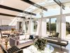 De Jong & Co. designed the great room, as well as the dining chairs and table. The sofa, chairs, day bed, and coffee table in the living space are by Lawson-Fenning. Photo of If Eichler Designed a House Today, This Is What It Might Look Like modern home