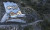 Modern home with Exterior, House, and Curved RoofLine. GilBartolomé Architects says the metal facade looks like "the skin of a dragon set in the ground when seen from below" but "waves of the sea when seen from above." Photo of Cliff House
