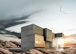 Vattefall by Bornstein LyckeforsThe title of this Brutalist-esque concept is a play on words, combining the Swedish name for waterfall and the name of the government official who came up with the idea for these 25-square-meter buildings.