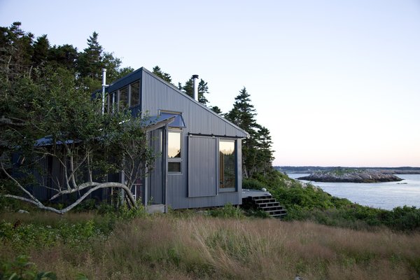 On an island 20 miles off the coast of Maine, a writer, with the help of his daughter, built not only a room, but an entire green getaway of his own.