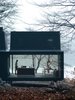 Modern home with Exterior, Glass Siding Material, Metal Siding Material, Cabin Building Type, Prefab Building Type, and Metal Roof Material. For 2015, Vipp, the Danish industrial design company known for its iconic trash cans and all-black kitchens, introduces a 592-square-foot prefab unit called Shelter. Photo of Prefab Gets a Makeover With Danish Industrial Design