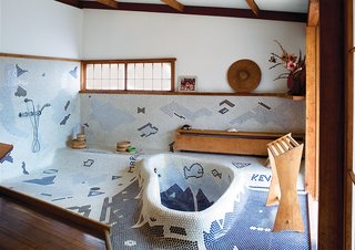 A Serene Nakashima Bathroom Survives