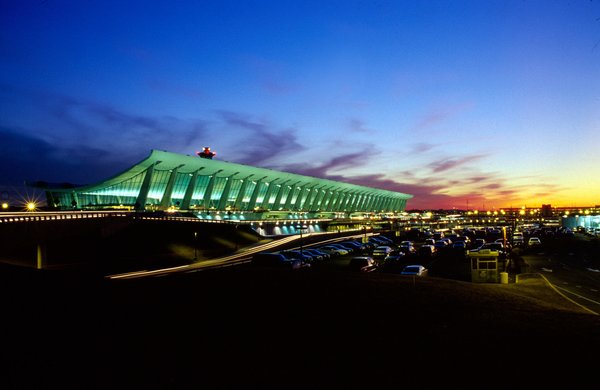 "I think this terminal building is the best thing I have done," Saarinen said of this elliptical airport outside the capital, considered one of the most modern airports in the world when it debuted in 1962. "Maybe it will even explain what I believe about architecture." The shrewd introduction of mobile lounges—transport vehicles designed by Chrysler to ferry passengers to their plane—allowed the architect to focus on an uncluttered floor plan and the flow of the space, highlighted by the curved roof and aerodynamic pylons.