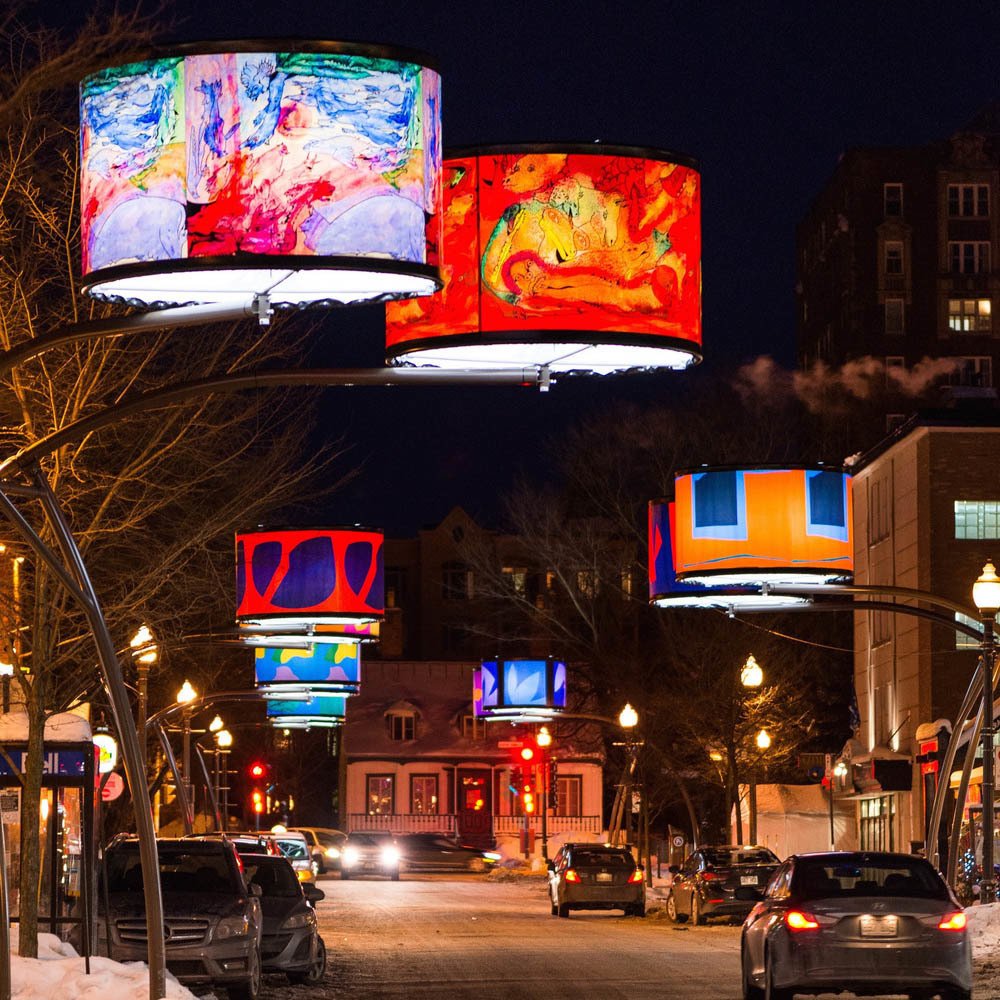 Photo 2 of 6 in An LED Light Display Takes Over an Avenue in Quebec