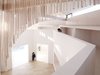 A series of vertically oriented, cedar slats both filters light and brings serene, poetic dimensionality to this hexagonal home in Toyoto, Japan, designed by Katsutoshi Sasaki. Its minimal, all-white interior is a contrast to its dark wooden exterior. Photo of These Contemporary Homes Defy Convention modern home
