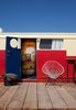 Modern home with Exterior, Camper Building Type, and Metal Siding Material. This stylized vintage trailer is the image of small-scale luxury. Photo 9 of El Cosmico