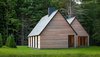 Modern home with Exterior, Shingles Roof Material, Wood Siding Material, Cabin Building Type, Gable RoofLine, and A-Frame RoofLine. Every year Marlboro College, which is located in rural Vermont, hosts the Marlboro Music Festival in which 80 of the most prominent classical musicians join together and work to hone their craft. For seven weeks, they work, live, and rehearse together and also host select public performances. Since its inception in 1951, the program has steadily welcomed more people to participate, outgrowing its accommodations. Enter architects Joan Soranno and John Cook of HGA who developed five site-specific cabins that tread lightly on the land and respect the festival's roots. Soranno and Cook created deceptively simple-looking structures that update the regional vernacular.
"In Marlboro, you get a different way of not only looking at the world, but also looking at life," stated Mitsuko Uchida, the festival's current artistic director, in a release. "If you spend weeks together, day in and day out, eating meals together, chatting and sitting around, you begin to get the basic outline of what it means to be a musician. Ultimately Marlboro is about the concept of time. We have time to rehearse and time simply to think." Photo of Tiny Cabins in the Vermont Woods Commune With Nature