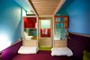 The design is based off of the ryokan, Edo-period Japan's version of a motel. Traditionally, these simple accommodations consisted of small tatami-matted rooms, a communal gathering area, and shared bath. Crasset also says that the design takes its cues from youth hostels. Photo by Simon Bouisson. Photo of Best Modern Hotspots in Paris modern home