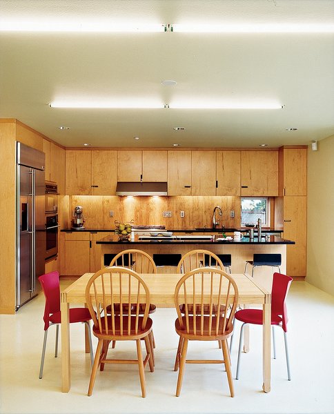 The kitchen and dining room.