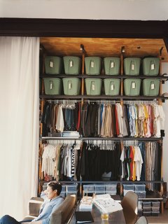 The Wall of Storage came after the couple moved in.