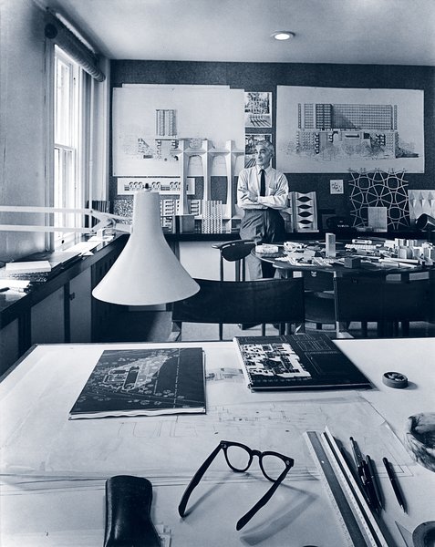 Charles Goodman in his Washington, D.C. office during the 1950s.
