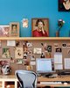 Modern home with Office, Study Room Type, Chair, and Desk. Deborah’s office, which shares a wall with Wes’s new room, is a repository for assorted claptrap Photo of 17 Stellar Uses of Color in Home Offices