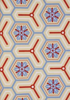 Wallpaper. Owen Jones. Block-printed paper. UK, c. 1860 (V&A: 8337). From V&A Pattern Series II: Owen Jones published by V&A Publishing and Abrams Books.