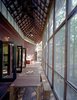 Several sets of aluminum-and-glass French doors open from the bunkroom onto the screen porch. Panton and his team made the dining table and benches on-site; the tongue-and-groove benches and table legs are locally milled cedar, and the top is Brazilian Tigerwood. Photo 9 of Texas Bunkhouse modern home