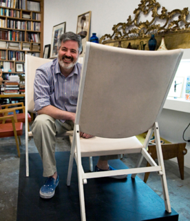 Here's Sam Kaufman in his eponymous LA gallery. Photo by Shannon Donnelly.