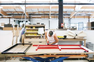 Any wood waste generated in Ligne Roset’s manufacturing process is used to heat the company’s factories in the winter. Leather scraps are sold to make boots and wallets.