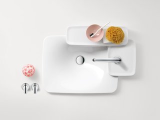 The new Axor Bouroullec line of fixtures is based on the concept of "Feel free to Compose"—users can customize the arrangement and combinations of the 40-piece collection.
