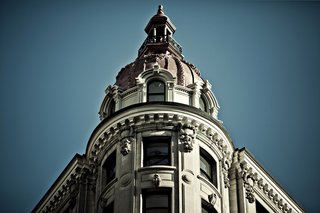 The cupola of The Nomad Hotel at 1170 Broadway, in all its glory. Architecture firm Stonehill & Taylor was responsible for the building's office-to-hotel conversion, including work on the facade and that wedding cake cupola.