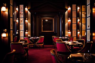 This is the kind of over-the-top Parisian interior you almost never see in New York hotels. But judging from all the velvet upholstery on view at this year's Salone del Mobile, the fabric skews a little more contemporary than you might think. The crowd at The Nomad Hotel (thirties, tech-friendly, a mix of artfully deconstructed dresses and nice suits sans tie) is a counterweight to the opulent public spaces as well.