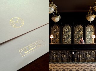 Graphic design studio be-pôles came up with the simple and punchy NoMad logo. The firm also sourced all the artwork found throughout the hotel (more on that momentarily!). At right, the rather grand check-in desk.