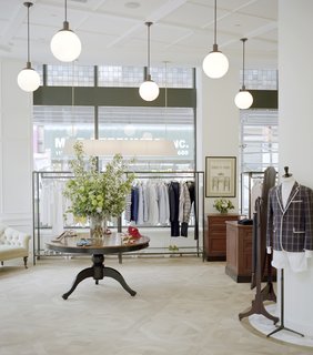 On the ground floor, the hoteliers have made space for a boutique, the first New York outpost of French clothier Maison Kitsuné. The space was designed by a collaborative team including label co-founder Masaya Kuroki, designer Anna Vignale, and TBD Architecture & Design Studio.