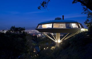 New interior finishes, furniture, and a guesthouse were part of the restoration/renovation of John Lautner's Chemosphere, a 1960s house that makes frequent cameos in film and television.