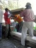 The pieces are inserted over steel rods anchored with epoxy glue to the platform and become a tight structure of small columns and lintels. Photo of Building the Pentimento House modern home