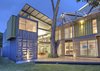 Modern home with Exterior and Shipping Container Building Type. Finished in 2013, the 3,660-square-foot Casa Incubo was built from stacking and sliding four shipping containers to create a residence and gallery for photographer Sergio Pucci (who took all the photos of his new home). Set on flat ground, the two-story structure ended up being much easier for architect Maria Jose Trejos to complete than a typically constructed home, saving roughly 20 percent of the cost of a standard concrete block design. Photo of Who Knew a Relaxing Tropical Retreat Could Be Made of Shipping Containers