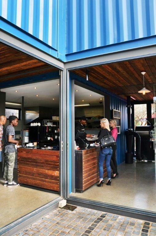 Photo 4 of 7 in A Coffee Shop Made With Shipping Containers in South Africa by William Lamb Dwell