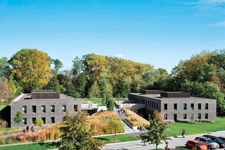 Tod Williams and Billie Tsien ingeniously used earthworks to create an undulating swath of green for students in Pennsylvania, eliminating the need for stairways and elevators as well as shaving quite a few zeros off the bottom line for their client, Haverford College.