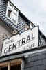 The hotel and café's outdoor signage. Photo by: Martin Kaufmann Photo of World's Smallest Hotel and Café in Copenhagen modern home