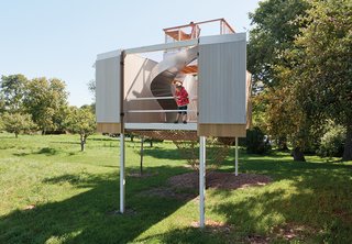 Davis worked with contractor Ted Timmer to construct the playhouse on her family’s 30-acre property.