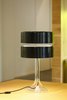 You turn the lamp on with a strangely low-tech button embedded in the fabric-covered power cord. Tap it up to three times to intensify the brightness, and turn it off with the fourth touch. Photo of Whimsical Floating Lamps modern home