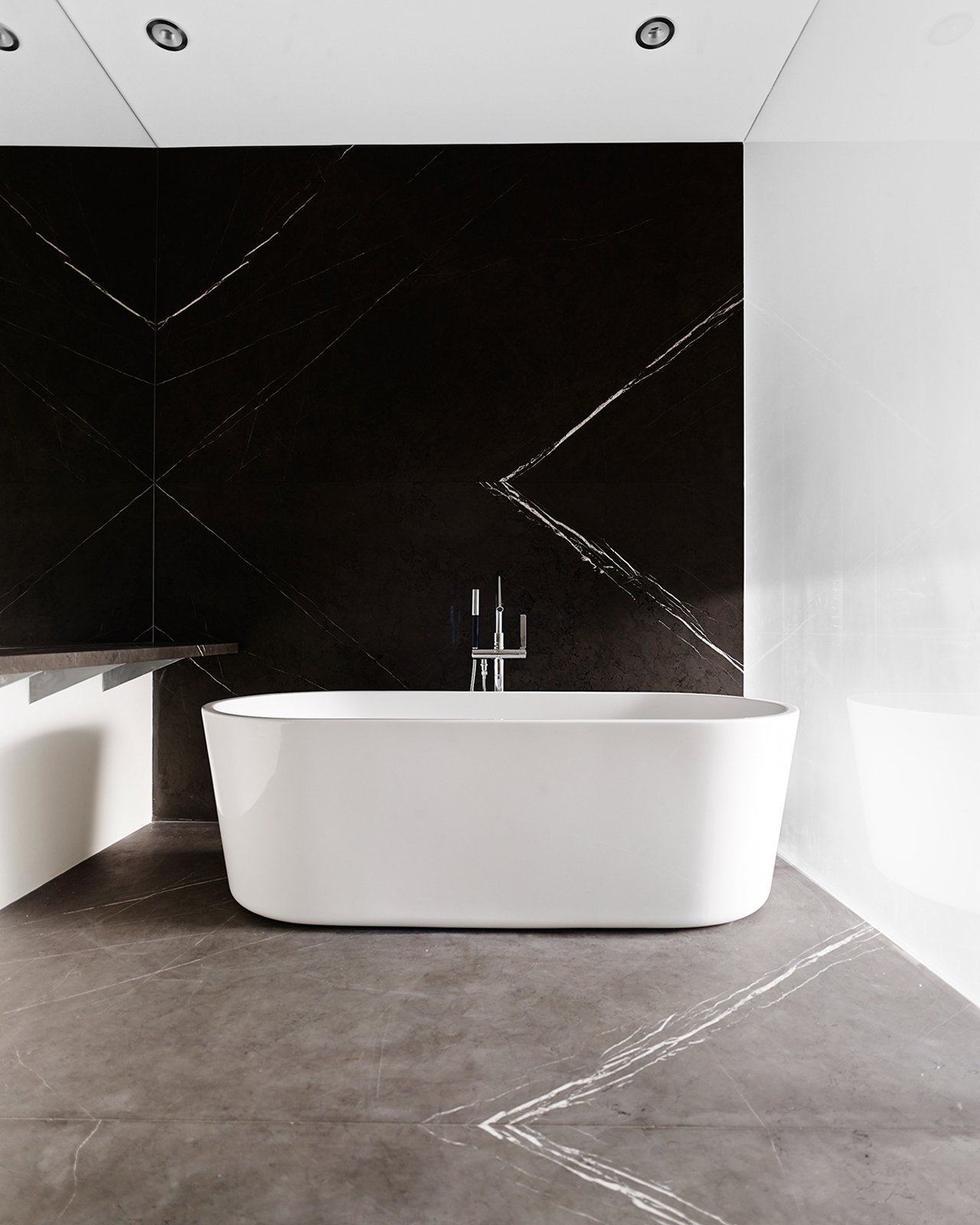 Photo 4 of 10 in Discover 9 Modern Ways to Use Marble in Your Bathroom
