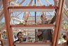 A multidisciplinary team of scientists and designers came together to create the Jellyfish Barge. The group included professor Stefano Mancuso, director of the International Laboratory of Plant Neurobiology, researchers Camilla Pandolfi, Elisa Azzarello and Elisa Masi, and architects Cristiana Favretto and Girardi (pictured above). Photo of Incredible Floating Barge Makes it Possible to Grow Food on Any Body of Water modern home