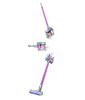 The whole rig weighs just under five pounds, which means it can be held upright to vacuum shelves and corners of rooms. The main tube is detachable, which means the main unit can be fitted with smaller nozzles for use in a car or small closet. It comes with a wall-mount cradle, which holds the various attachments and charges the battery. The nickel manganese battery gives 24 minutes of cleaning, which sounds like a short amount of time, but power is only drawn when the trigger is pulled. Photo of Dyson Wireless Handheld Vacuum for Small Jobs modern home
