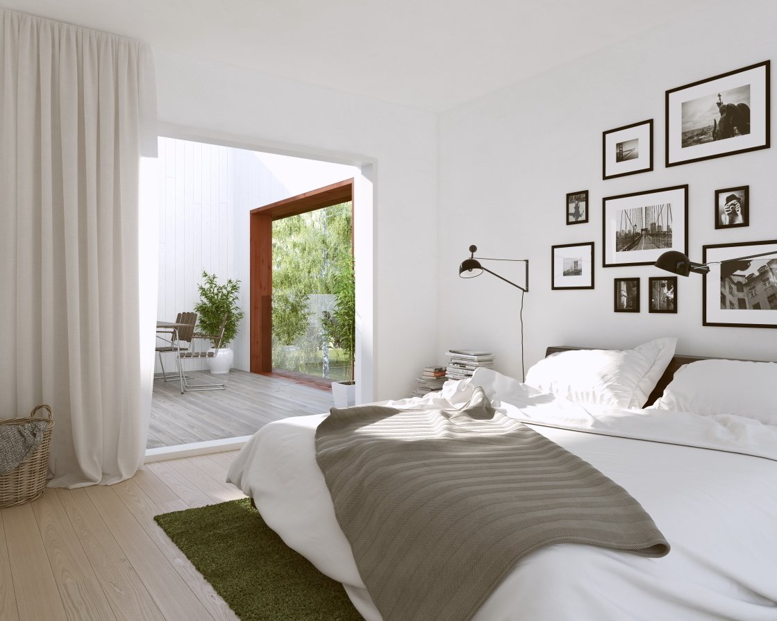 The most popular properties on the site had white walls and wood parquet flooring.