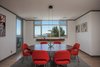 The interior walls and ceilings are plaster, and all the floors are solid maple. Photo of House in the Los Angeles Hills Inspired by California Modernists modern home
