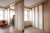 Modern home with Doors, Sliding Door Type, Wood, and Interior. For a multi-unit condo development in Manhattan by Keppler Architecture, Raydoor installed a combination of Sliding Stacking Parallel (SSPA) and Sliding Stacking Parallel/Pivot (SSPA/PV) doors with frames in Rift White Oak and Opal Frosted glass. Photo of Designing for Privacy: 14 Discreet Uses For Frosted Glass