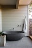 Modern home with Outdoor and Hot Tub Pools, Tubs, Shower. Concreteworks cast the custom outdoor soaking tub. Photo of A Serene Hotel in Carmel, California