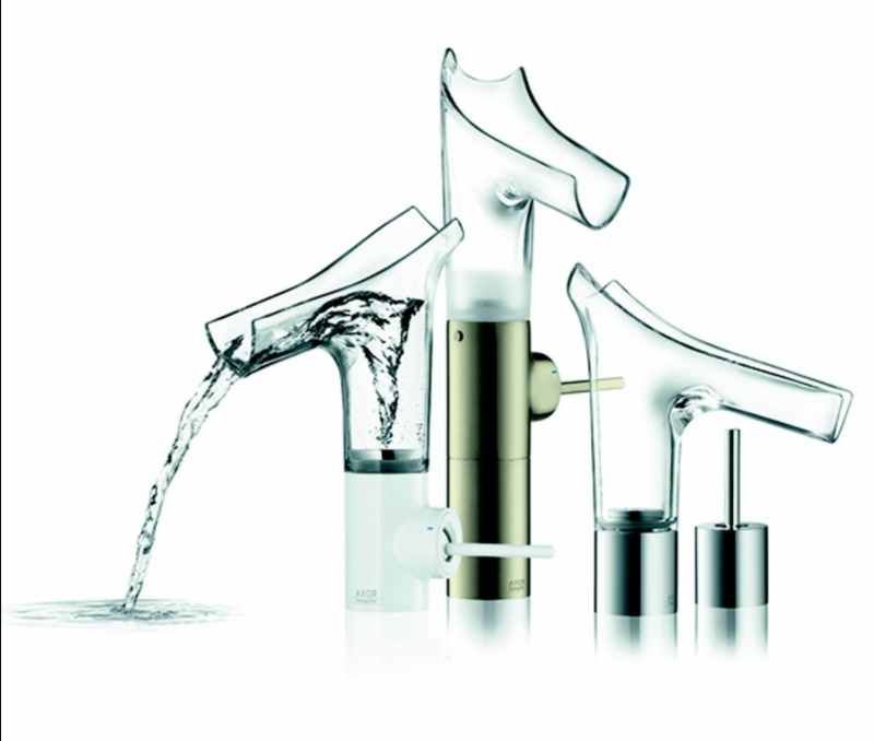 The Axor Starck V by Starck Network for Hansgrohe.

The reason this glass faucet is extraordinary and deserves an award is clear (see what we did there?) but we’ll go into it anyway. For one thing, the faucet head detaches from the base to drain excess liquid. Secondly the entire faucet swings from side to side, adjusting for the user’s stance. Philippe, you win again.