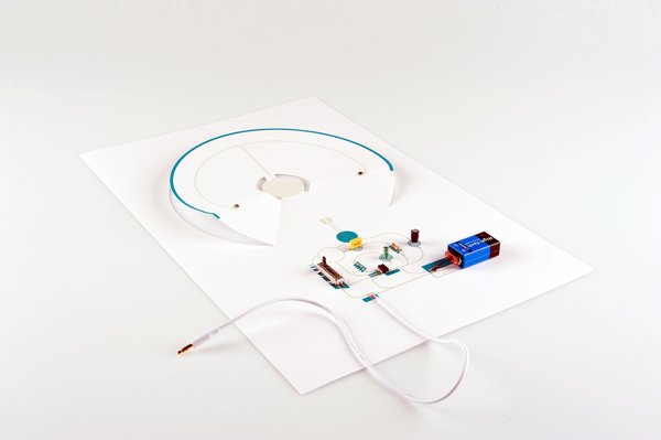 The simple design uses paper and basic electronics.
