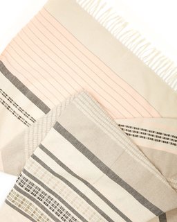 A detail of the Elaine Throw, handwoven in Oaxaca, Mexico. 