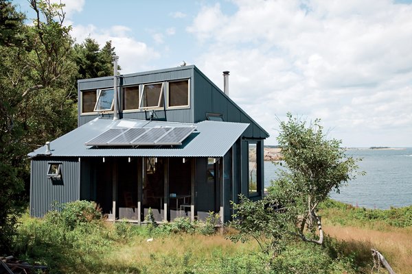 Constructed on land he had owned for years, this tiny cabin is also totally green.