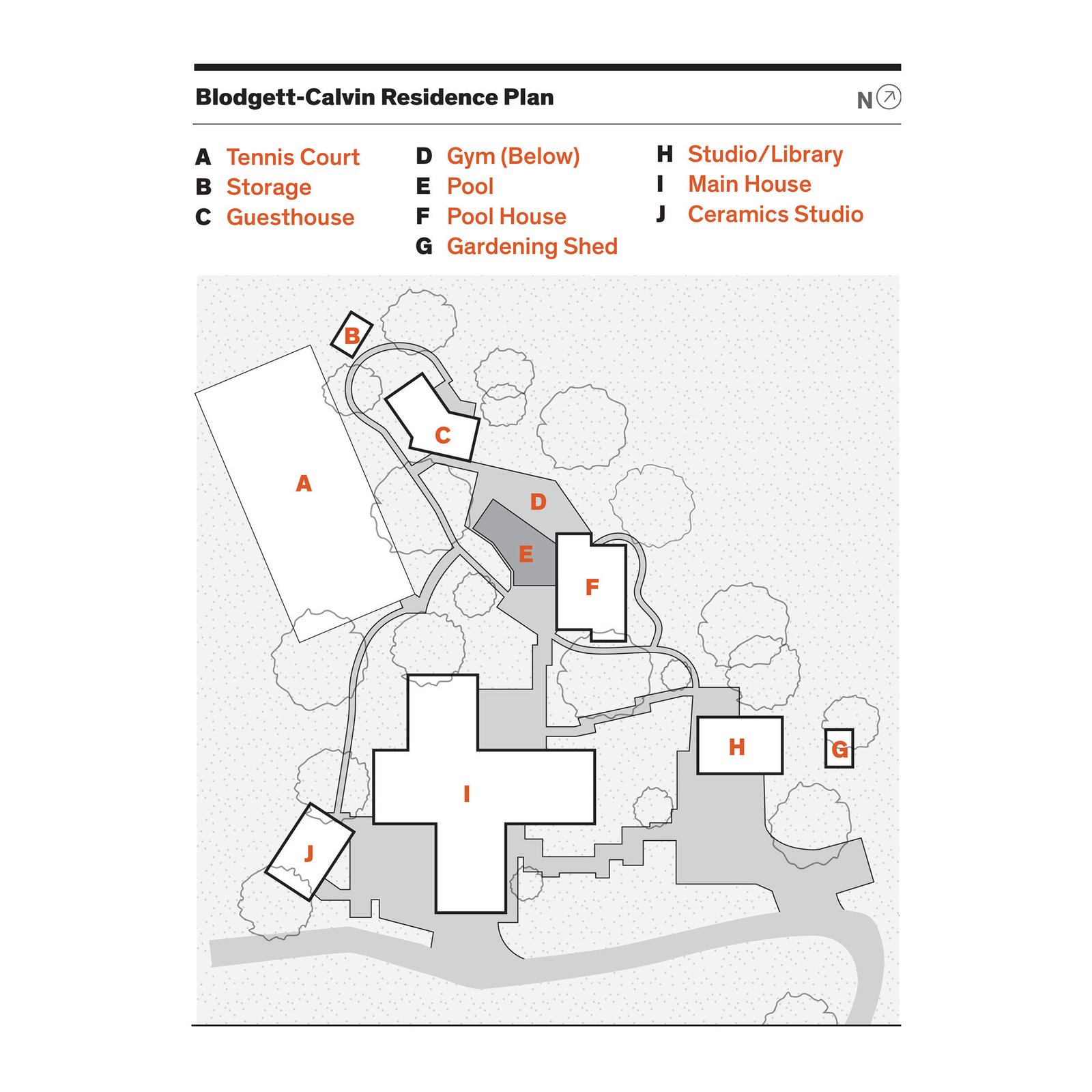 Floor plan of Blodgett-Calvin Residence renovation by Fung + Blatt Architects