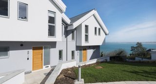 Enjoy a view of the sea from the balcony of Moonjar, a colorful split-level townhouse. 