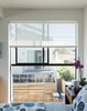 Modern home with Bedroom and Bed. The master bedroom consists of two modules set above a site-built garage. The fabric is from IKEA.
-
Santa Monica, California
Dwell Magazine : July / August 2017 Photo 7 of Hill-Heiserman House