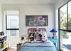 Modern home with Kids Room, Bedroom, Night Stands, Bed, Girl Gender, and Pre-Teen Age. Chloe’s bedroom features a Blake Tovin bed and nightstand from The Land of Nod.
The roller blinds throughout are from Steve’s Blinds and Wallpaper. Photo 11 of Hill-Heiserman House